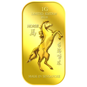 1G Golden Horse gold bar 99.99