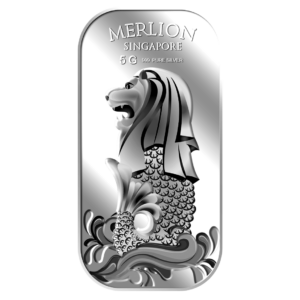 5G Singapore Merlion Sea Silver Bar 999