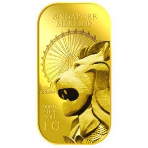 1G Singapore Merlion Flyer gold bar 99.99